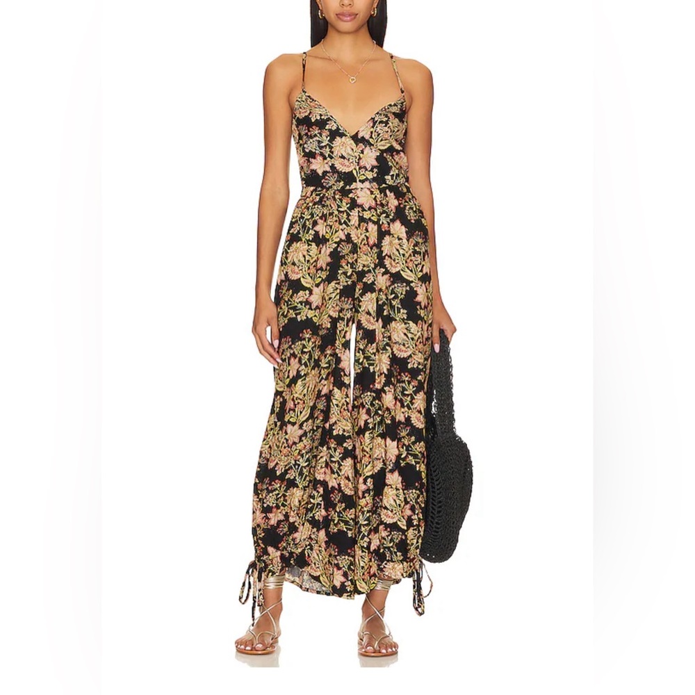 Free People Stand Out Printed Jumpsuit size Small